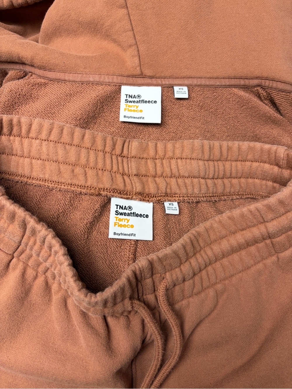 TNA Terry Sweatfleece Boyfriend Fit Sweatsuit set - Picture 6 of 7